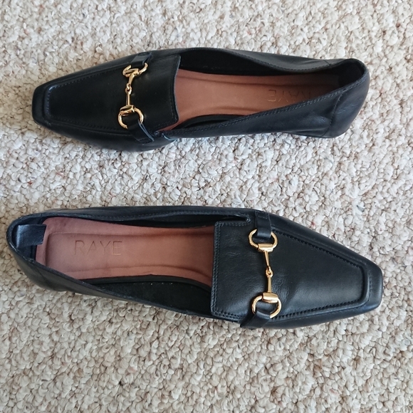 Revolve RAYE Caylee Loafer with Gold Detail in Black size 37.5 - Picture 12 of 12
